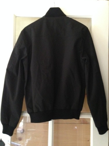 NWT Michael Kors Men's Black Classic Jacket Ribbed Collar Coat S MX26337 $200 - Picture 5 of 8