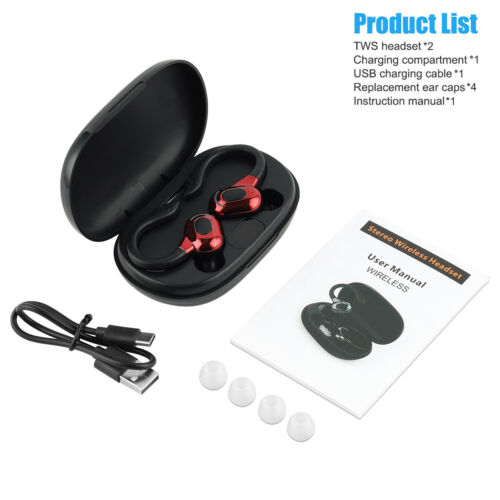 Cuffie Bluetooth wireless TWS auricolari auricolari auricolari per iPhone Android - Foto 20 di 20
