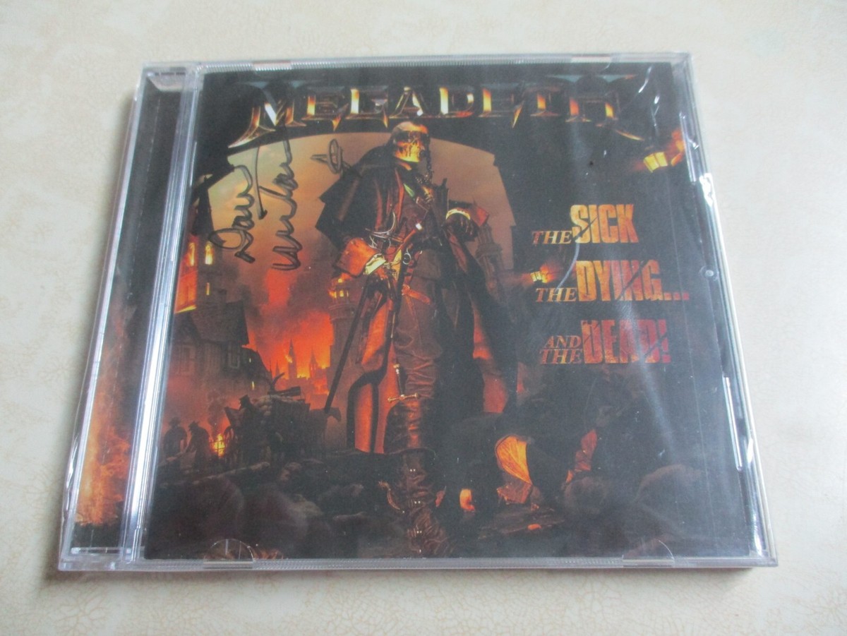 MEGADETH DAVE MUSTAINE AUTOGRAPHED/SIGNED THE SICK THE DYING AND