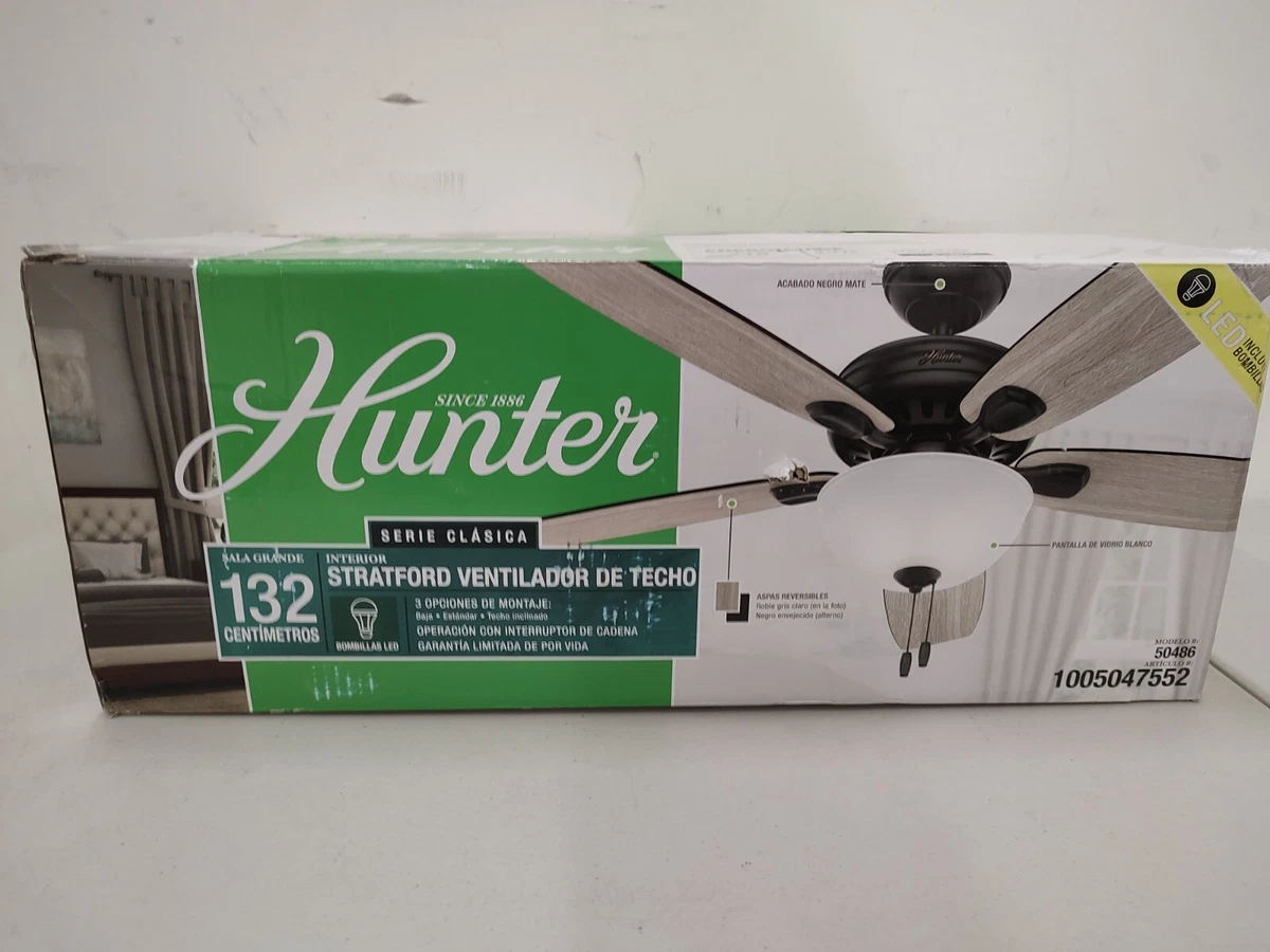 Hunter Apex Led 52 Reversible Blade