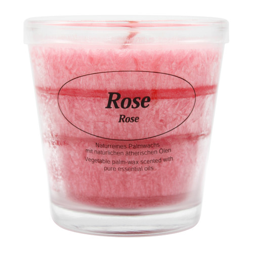 Duftkerze Im Glas, Rose, 100% Pflanzliches Stearin, Kerzenfarm Hahn, Mit Reinen-image