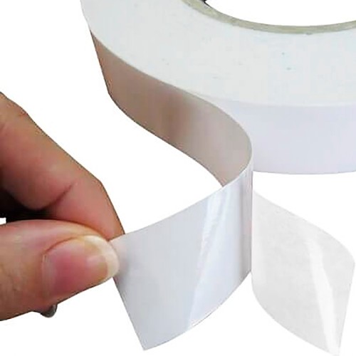 CINTA ADHESIVA DOBLE CARA 15M x 48MM TRANSPARENTE ROLLO RESISTENTE MOQUETA CORTE - Imagen 9 de 14