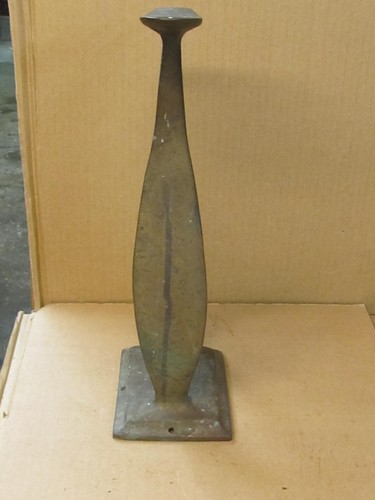 ANTIQUE VINTAGE SOLID BRASS COBBLER STAND SHOESHINE FOOTREST - Picture 7 of 11