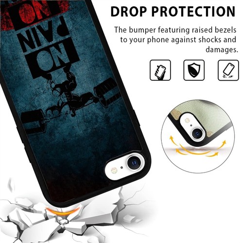 For Samsung A15 A16 S23 S24 S25 Ultra FE Gym No pain no gain Anti scratch Cover - 第 14/25 張圖片