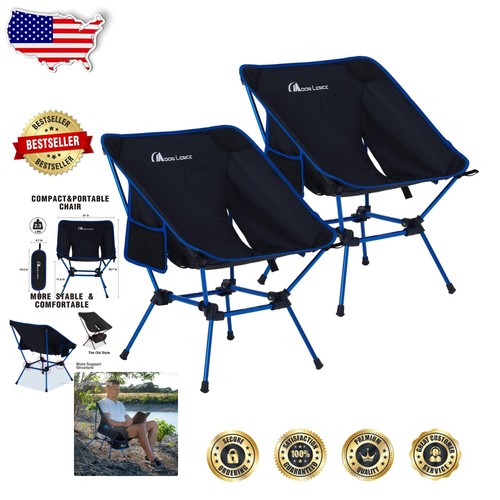 Backpacking Ready Ultralight Camping Chairs – Heavy Duty, 2-Pack, Ripstop Fabric