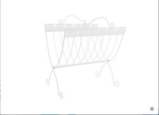 PORTARIVISTE IN FERRO BIANCO RICHIUDIBILE PORTA GORNALI PER SALA ATTESA