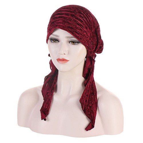 Women Muslim Hijab Cancer Chemo Hat Turban Cap Cover Hair Loss Head Scarf Wrap w - Picture 9 of 19