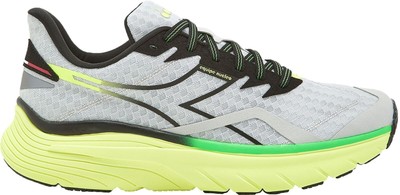 Diadora Men's Equipe Nucleo Running Shoes, Silver/Black/Yellow, 13