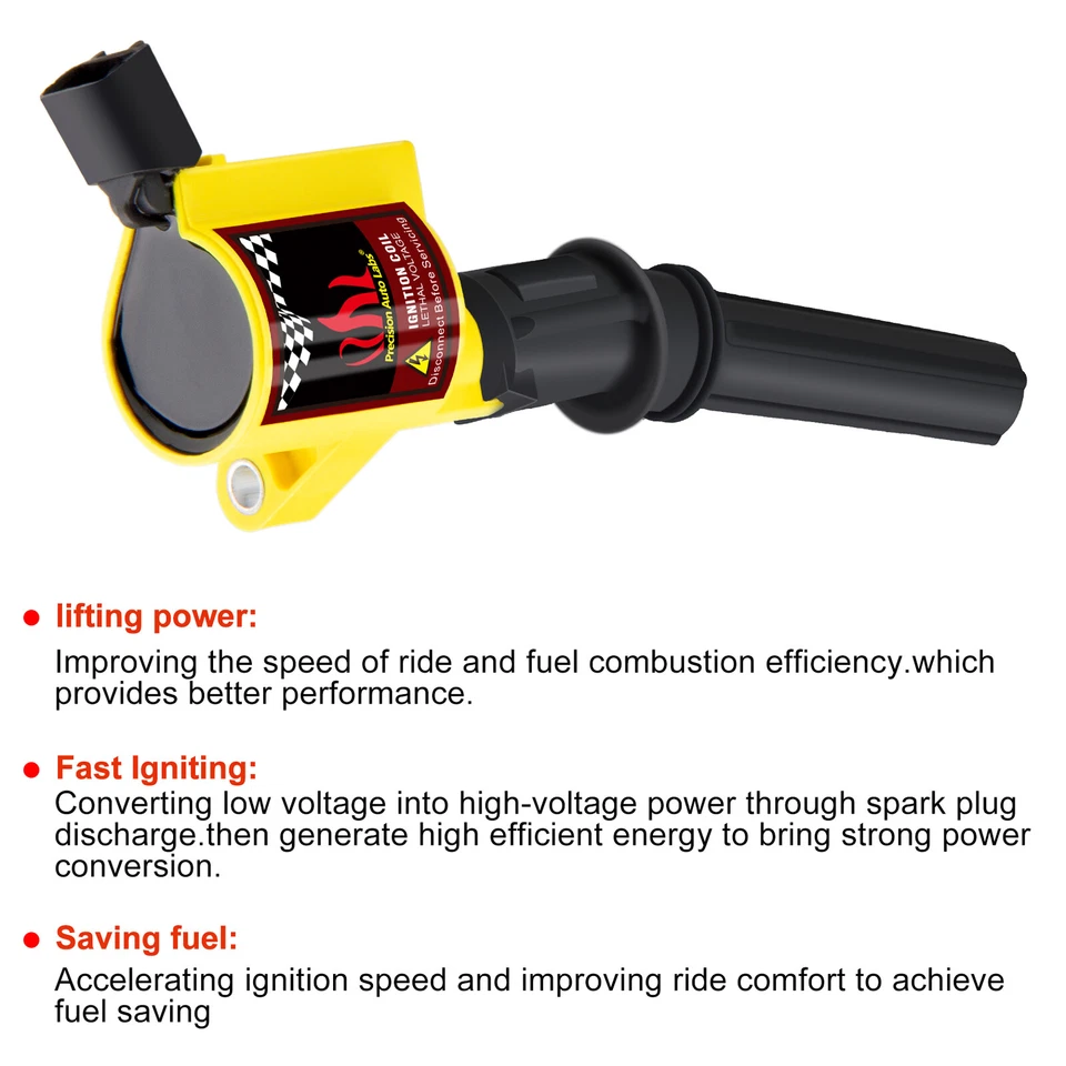 Pacote com 8 bobinas de ignição e velas de ignição de irídio para Mercury Grand Marquis 4.6L DG508 - Imagem 4 de 4