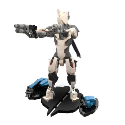 MOC-117327 Mech Model with Base from Vdeo Game for Collection 555 PCS