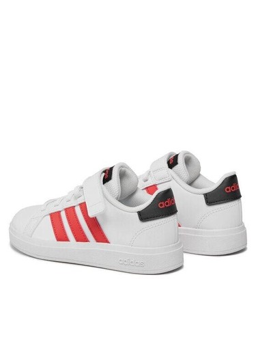ADIDAS SNEAKERS JUNIOR GRAND COURT 2.0 IG4840 BIANCO ROSSO in PELLE - Picture 5 of 6