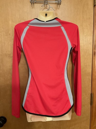Nike Dri Fit Red & Gray W/Black Trim Long Sleeves Shirt Size XS Please See Desc. - Picture 5 of 11