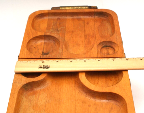 Karoff 1950 1960s Mid Century Fold Away Expandable Buffet Serving Tray - Picture 11 of 12