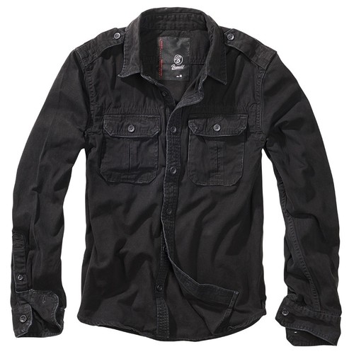 Brandit Camisa Hombre Militar Vintage Camisa Manga Larga Encima Sizes - Imagen 5 de 22