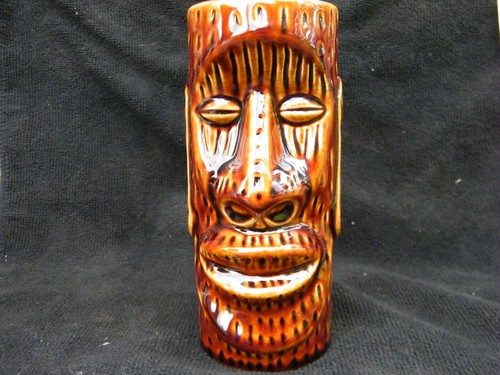 Kahiki Supper Club Columbus Ohio Tiki Mug No. 1 Brown Ceramic Tumbler Cup 6.5"