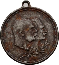 Medal 1914 Franz Joseph Iron Viribus Unitis 30mm / 10g Original #CBS349