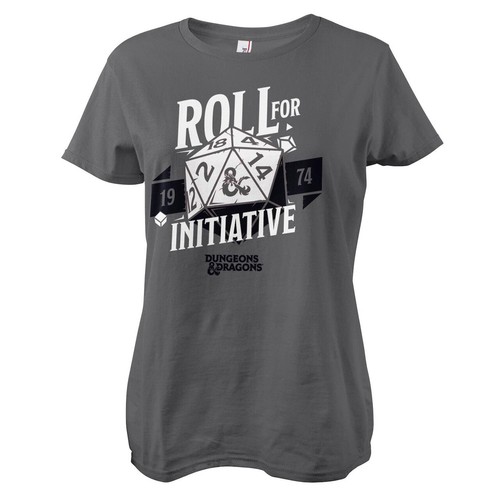 Licensed Dungeons & Dragons Roll For Initiative Women T-Shirt S-XXL Size - Picture 2 of 4
