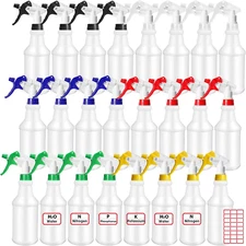 24 Pcs 24Oz Plastic Spray Bottle Bulk, Empty Refillable Squirt Bottles for Clean