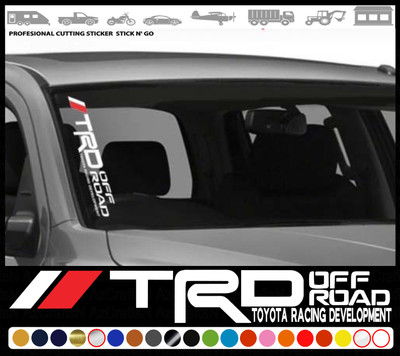 TRD OFF ROAD JDM Racing Development Vinyl Die-Cut Windshield Decal Stickers #130