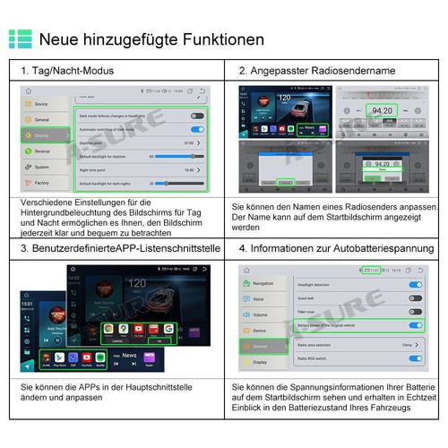 8Core 4+64GB Android 14 Autoradio CarPlay NAVI GPS Für PEUGEOT 308 II T9 2013-21 - Bild 8 von 12