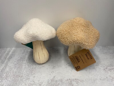 Set of 2 mushrooms spring / easter tiered tray decor 6'' x 5''
