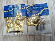 Pailletten metallic Pailetten 8mm ca 150 St gold gew&ouml;lbt f&uuml;r Weihnachten Basteln