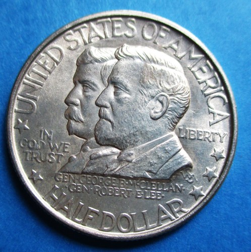 1937 ANTIETAM, CLASSIC COMMEMORATIVE SILVER HALF DOLLAR. UNCIRCULATED HIGH GRADE - 第 1/2 張圖片