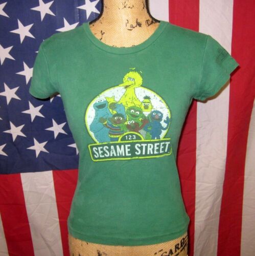 SESAME STREET youth med T shirt Bird Bird old-school Oscar & Grover tee Elmo - Picture 1 of 3