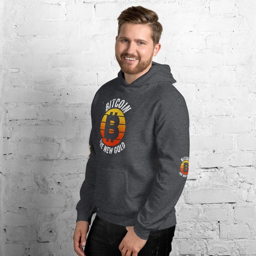 Mejor sudadera con capucha Bitcoin para hombres Mejor sudadera con capucha criptográfica para hombres Bitcoin el nuevo oro - Imagen 12 de 13