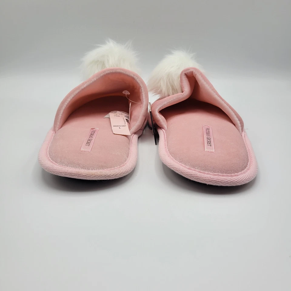 Zapatillas VS Victoria Ssecret Fuzzy Pom Rosa Suave Talla US L (9-10) Nuevas Foto 4 de 4