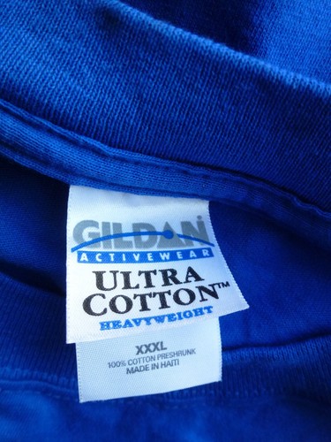 Gildan Herren T-Shirt blau Gr. XXXL Ultra Cotton neu ohne Etikett - Bild 3 von 5