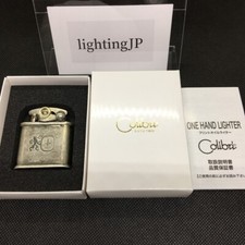 Colibri Logo Mark Nickel Silver Barrel Finish Flint Oil Lighter Made In Japan