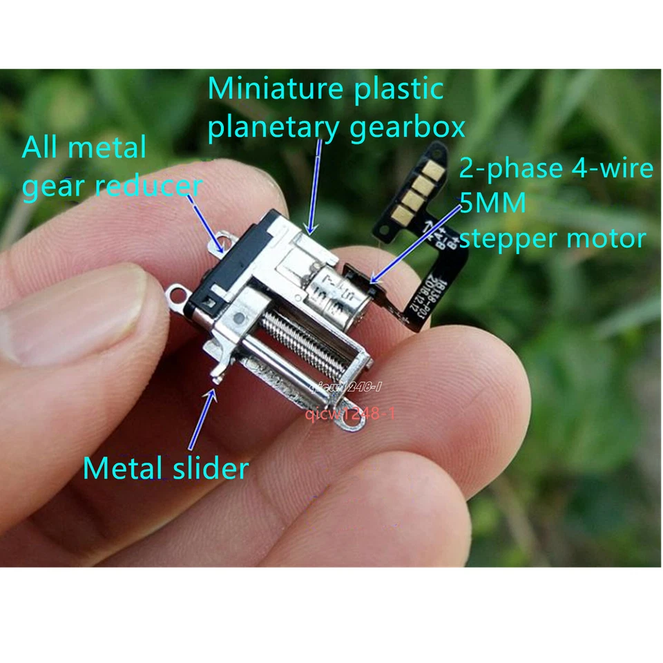 Mini Micro Engranaje Planetario Motor Paso a Paso Tornillo Tuerca Deslizante DC 3V-5V 2 Fases 4 Hilos Foto 4 de 4