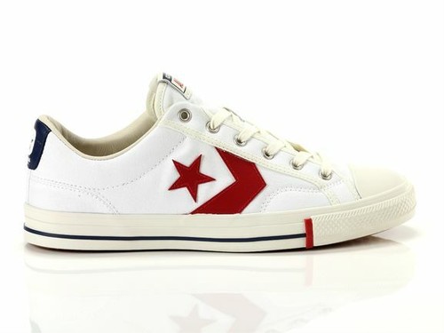 Para Hombre Converse Chuck Taylor Buey jugador estrella Talle 7.5 Blanco  Rojo 164480C | eBay