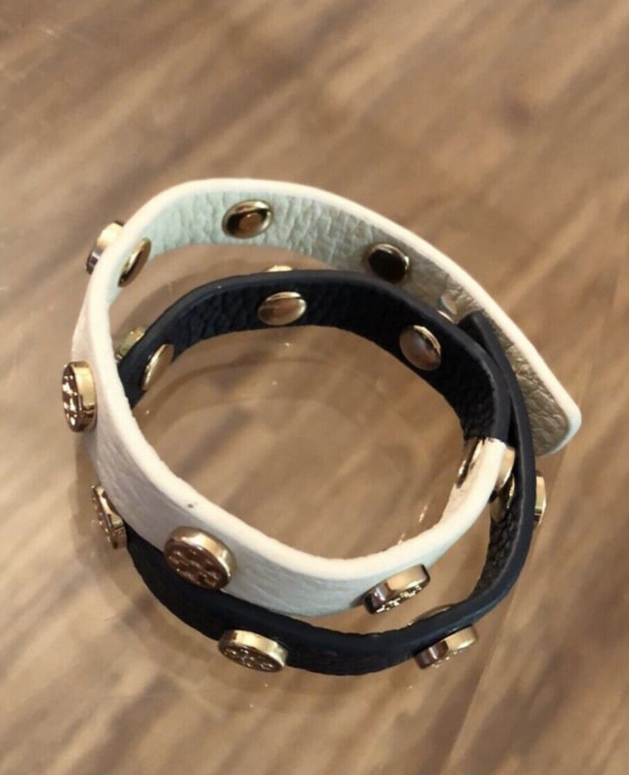 ブレスレット Tory Burch Two-Tone l Bracelet Tory Burch Two Tone Logo Leather Bracelet | eBay