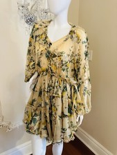 OPT  Women's Angelique Babydoll Floral Dress Size L NWT