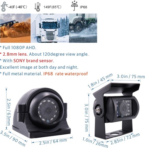 4CH GPS 1080P HDD/SSD Drive Truck DVR Video Record Waterproof Rear View Camera - Picture 6 of 9