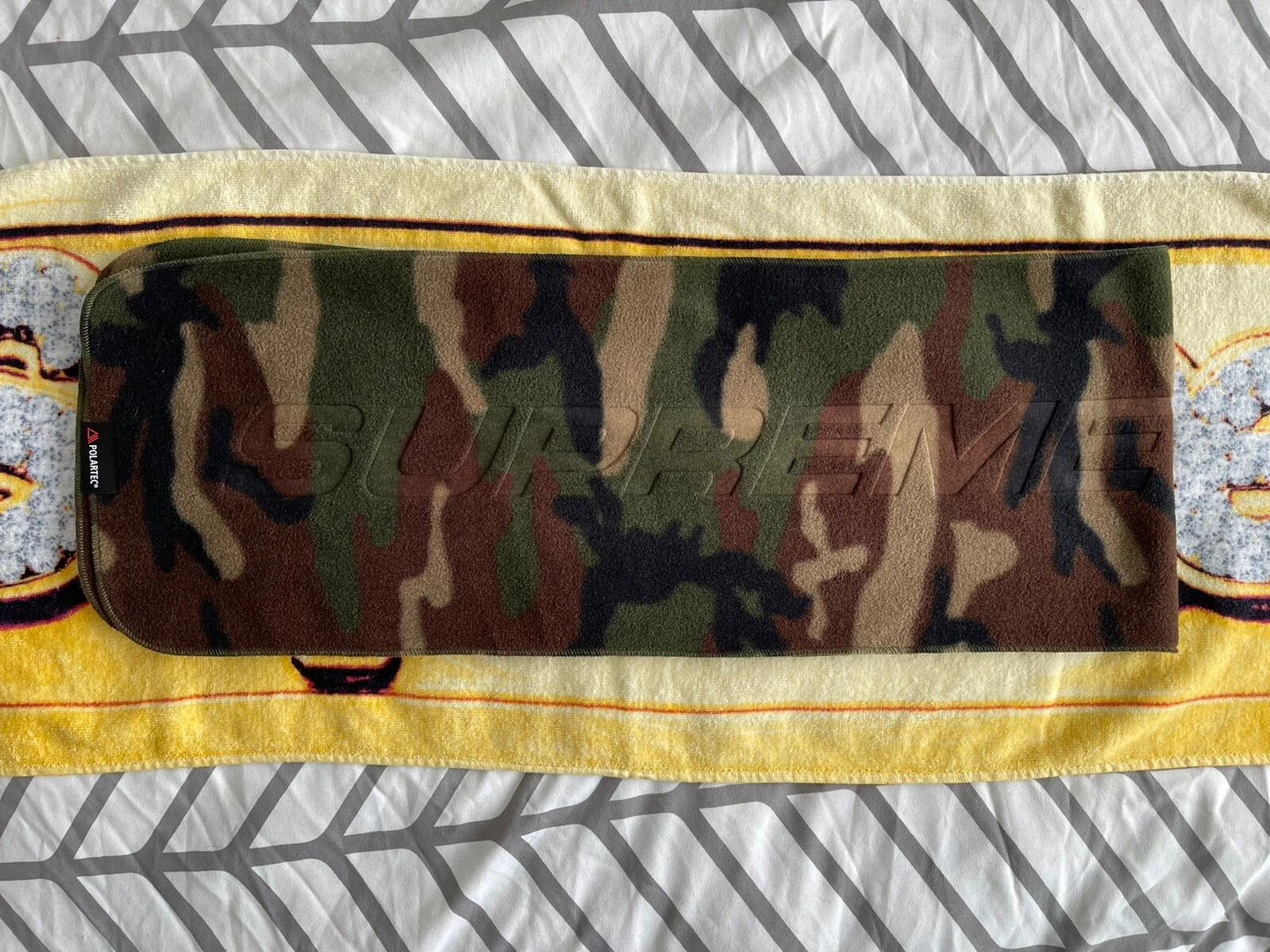 Écharpe camouflage Supreme X Polartec 100 % authentique 