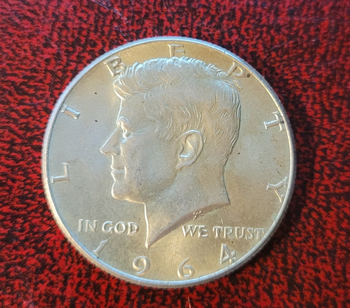 1964 Kennedy half dollar, accented hair, 90% silver! Ultra rare
