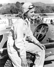 WW2 WWII Photo Unknown Female Race Car Driver  World War Two?  / 1857