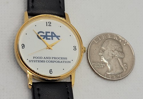 Mens GEA Food and ProcessSystems Corp Advertising Dress Gold Tone Watch K9 - Picture 7 of 9