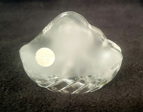 FENTON kristallklarer Engel mit Februar Amethst Geburtsstein Milchglaskopf EUC - Bild 3 von 3
