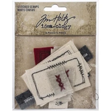 Tim Holtz Idea-ology Stitched Scraps 14 pc. TH94035 Remnant Scraps Stitched