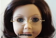 Rimless Eye Glasses for American Girl 18" Doll or Santa FREESHIP ADDS! LOVVBUGG!