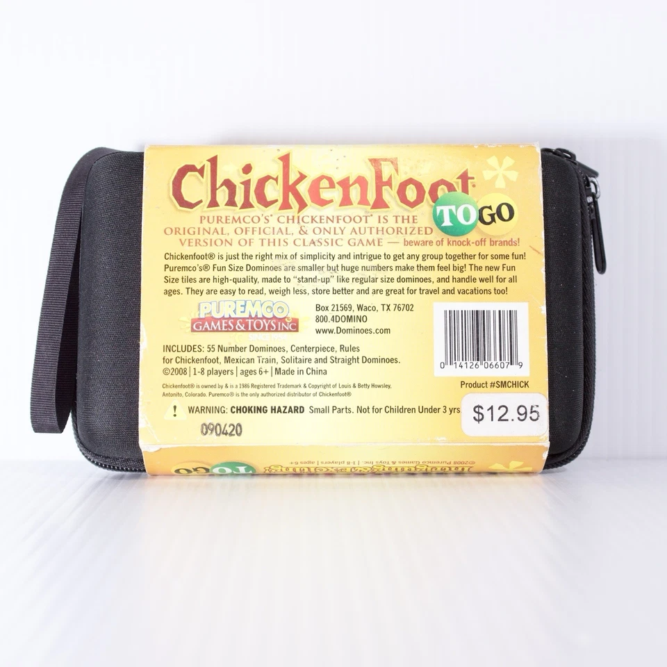 Pie de Pollo Doble 9 Divertido Tamaño Número Dominó Para Viajar Foto 2 de 3