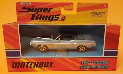 1:43 Scale Matchbox Classic Super Kings K-203 - 1971 Dodge Challenger  (Silver)