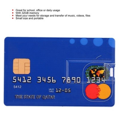 Card Shaped U Disk Simple Unique USB Flash Drive for Data Storage File