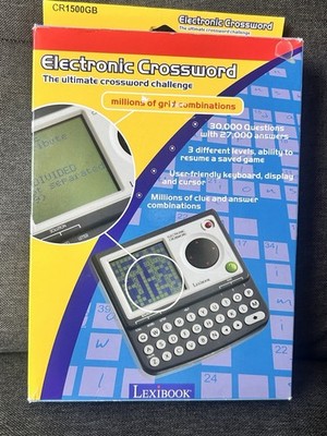 Lexibook CR1500 elektronisches Kreuzworträtsel-Handpuzzle-Spiel verpackt funktioniert (c1)