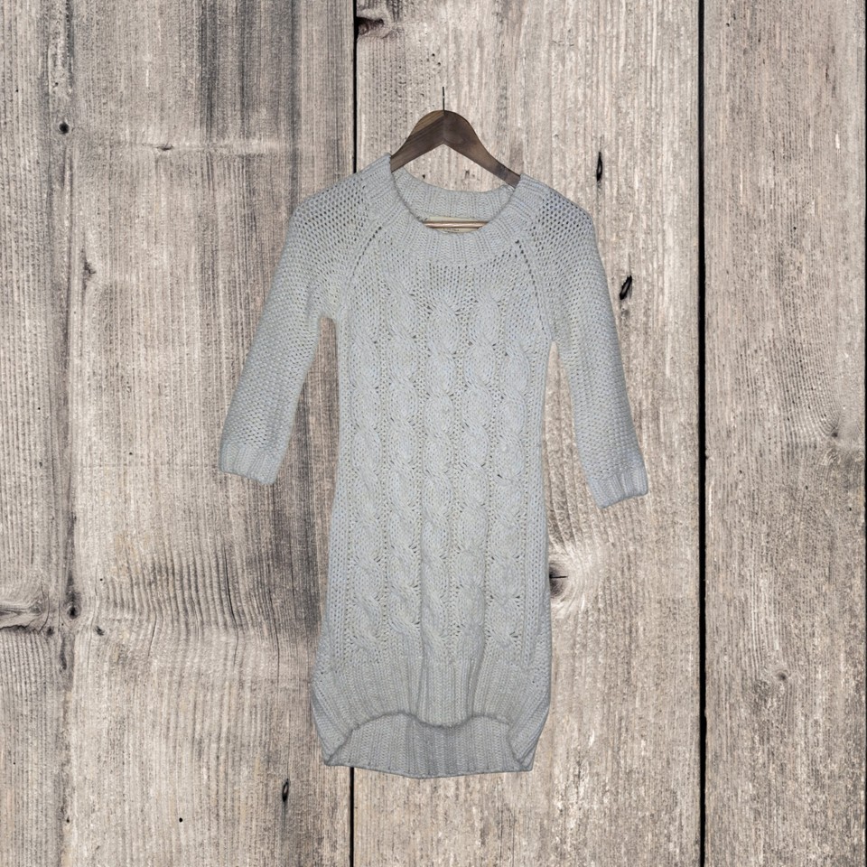 Zara Knit Women's Beige Acrylic Knit Sweater Dress Size S