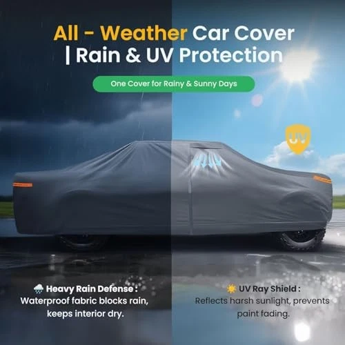 For Nissan Titan XD 2016-2025 Waterproof Car Cover 10 Layers with Door Zipper Foto 4 de 4